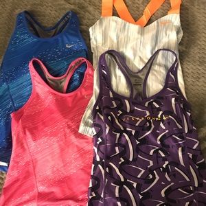 Set of 4 Nike Dri-Fit Workout Tops